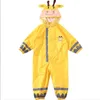 Cartoon-Frosch-Regenmäntel, einteiliger Regenanzug für Kinder, Unisex, Kleinkinder, wasserdicht, reflektierend, Regenmantel, Overall
