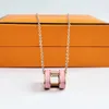 Nouveau collier de créateur de haute qualité Pendentif en or rose en or pour hommes et femmes colliers