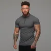 Muscleguys Man Casual Fashion Plain Color Short Sleeve High Quality Slim Shirt Men Fitness Polo Homme 220614