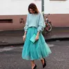 Jupes Modeste Turquoise A-ligne Tulle Zipper Custom Made Cheville Longueur Jolie Tutu Jupe Femme Casual TulleSkirts