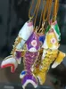 10pcs 6cm Enamel Swing Koi Fish Key chain Charms Keys holders Chinese style Cloisonne Goldfish Cute Keychains for Women Men Wedding Party Favor