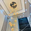 Современные стеклянные шарики светодиодные люстры освещение лестницы чердак Star