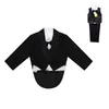 Set di abbigliamento Ragazzini Papillon nero Abito da battesimo Bambini Bianco Battesimo Tuxedo Costume Neonato Signori Abiti di compleanno Set8753162