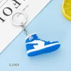 STEREO 2022 SÄLJA NYA STIL SNEAKERS KEYCHAINS -knapp Pendant 3D Mini basketskor Modell Soft Plastic Decoration Gift KE4802002