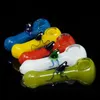 Latest Colorful Pyrex Thick Glass Frog Dry Herb Tobacco Handpipe Pipes Portable Oil Rigs Innovative Design Bong Smoking Filter Tube Holder Handmade DHL Free