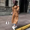 Women's Trench Coats Fashion Windbreaker Women Clothing 2022 Spring Autumn Long Korean Hooded Outerwear Tops N1117Women's