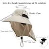 Summer Sun Hat Men Women Cotton Boonie with Neck Flap Outdoor UV Protection Large Wide Brim Hiking Fishing Safari Bucket 220513