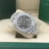 Diamond dark gray Roman President Watch 2288238 18K white gold men automatic Box