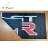 Drapeau de voiture GTR noir du japon, 3x5 pieds (90cm x 150cm), drapeaux en Polyester, bannière de décoration volante, cadeaux de fête pour jardin et maison