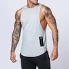 Ginásio de treino dos homens tanque superior colete muscular sem mangas camisa esportiva stringer moda roupas musculação algodão fitness singlets 2245a