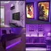 Jev Purple Light Strip 12v flexibel blacklight met 600 unit UVS lamp kralen 10 m LED zwart licht lint decoratieve lichten