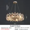 Modern Living Room Light Pendant Lamps Fixtures Luxury Crystal Bedroom Chandelier Dining Room Table Home Decor Led Cristal Rectangle Hang Lamp