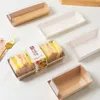Намазотатационная упаковочная коробка пластиковая рулона коробка для выпечки белые выпечки десертные фрукты отображают хранение продуктов питания