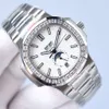 Clássico masculino caso de relógio com diamantes relógios mecânicos automáticos safira à prova dwaterproof água 40mm relógio de pulso de negócios montre de luxe256f