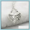Pendant Necklaces Chain Necklace Foreign Trade Best Friend Friendship Heart-Shaped Broken Heart Friends Drop Delivery 202 Dhseller2010 Dhzxg