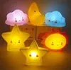 4 couleurs étoile LED créative chambre décoration bébé alimentation lampe chevet veilleuse enfants lumineux jouet 220727