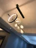 Pendellampor lampa långt rör ljus kök ö matsal butik bar mot dekoration cylinder rör hängande lyktändare