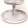 Andere woninginrichting Antiek Double Layer Pastry Tray Retro Round massief houten palletvruchten Bord Afternoon Tea Dessert Serveerlade Decor Decor Decor