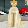 Ivory Hi Niski Prom Dress Mermaid Sweetheart Front Krótki Długi Pociąg Zroszony Noc Suknia Wieczorowa Kobiety Koktajl Party Dress Sexy Robe De Mariée Specjalne okazje Nosić 2022