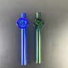 Fabricants de tuyaux en verre de tabac de couleur borosilicate de 10 cm de haut en Chine Pipe à fumer faite à la main pour tabac sec