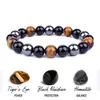 Naturale occhio di tigre ossidiana ematite perline braccialetti per uomo prodotti per la salute magnetici gioielli per donna Pulsera Hombre