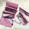 Kosmetiska väskor Fall 4st i 1 kosmetisk väska för kvinnors dragkedja Mesh Separabel Cosmetics Pouch Ladies Foldbar Nylon Bag Rope Makeup Bag Kosmetyczka 220921