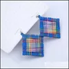 Dangle Chandelier Earrings Jewelry Wood Drop For Women Girl Hollow Square And Fashion Wholesale - 0839Wh Delivery 2021 Imuxr