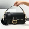 Classic Women Designer Handbag Fashion CrossBody bag Genuine Leather Flap Shoulder Bags Rivet Decoration Removable strap and Handle