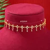 Łańcuchy soramoore modny słodki słodki naszyjnik biżuteria dla kobiet dziewczyny ślub ślub pełny błyszczący cZ 2022 romantyczne damie marineschains