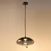 Pendants lampes nordique corde vintage lumières concepteur ovale verre luminaire salle de restauration de restauration