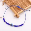 Turkisk blå kristall ond blå ögonarmband för kvinnor handgjorda glaspärlor kedjor lyckliga smycken tillbehör mode par armband