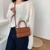 Shopping Bags Fashion Woman Bag Mini Squar Flap Stone Pattern Leather Crossbody Handbag High Quality Ladys Small Shoulder 220316