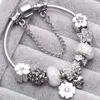 Bracelets Charmet Color de plata vintage para mujeres esposa Diy Crystal Beads Bracelet Pulseira Joyer￭a Especial Oferta Dropcharm