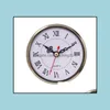 Other Clocks Accessories Home Decor Garden Fashion 90Mm Mini Insert Clock Watch Japanese Pc12888 Quartz Movement Gold/Sier Plasatic Up Rom