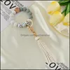 키 체인 패션 액세서리 파티 파티 선호 SILE BEAD BRACELET KEY RING 방지 나무 손실 목재 여성용 키즈 체인 9 스타일 DD592 드롭 배달 202