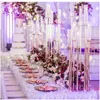 10 pièces candélabres en acrylique tous les bougeoirs clairs chandeliers de mariage centres de table porte-fleurs grand candélabre