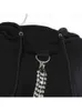 Loose genageld strass ketting sweatshirt nieuwe capuchon lange mouw vrouwen grote mode mode tide veer herfst 2022 1DC282 T220726