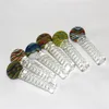 Colorful Glass Hand Pipes With Liquid Glycerin Inside Bubbler Oil Rig Spoon Water Pipe nectar