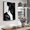 Schilderijen zwart gezicht witte handen canvas schilderen muurkunst voor woonkamer