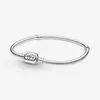 Pandora Moments Gunst Mouse Love Heart Designer Snake Armband Snake Bone Chain Sterling 925 Zilveren Sprankelende Harten Sluiting Originele Meisje Mode Gift