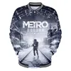 Men's Jackets Metro Exodus 3D Baseball Men/Women Game Fashion Cool Harajuku Print Uniform Casual Topsmen's