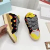 Sneakers colorate di alta qualità Unisex Grandi lacci delle scarpe Scarpe da skateboard per le donne Scarpe piatte casuali in vera pelle scamosciata Designer asdasdasdaasdasdaswdas