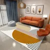 Dywany Nordic Blue Geometria Dekoracja pokoju nastolatków do domowej sypialni sypialnia bez poślizgu dywaniki do mycia matcarpetów podłogowych
