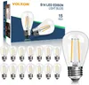 Volxon 15er-Pack S14-Ersatz-LED-Lampen für Lichterketten im Freien, 2700 K Warmweiß, 2 W, E26-Sockel, Edison-Glühbirnen, entspricht 20 Watt