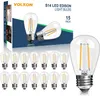 Volxon 15 Pack S14 Zastępcze żarówki LED do świateł sznurkowych na zewnątrz 2700K ciepłe białe 2 W E26 Baza Edison Edison Equivalent 20 Watt