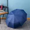 Guarda -chuva dobrável automática de alta qualidade à prova de vento dez o osso luxo de luxo de grandes empresas chuva guarda -chuva Sun Protection UV Gift Parasol