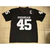 C202 45 Boobie Miles Friday Night Lights American Football Jerseys With C Patch #35 Boobie Miles Men's High School Jersey Swen Stitch