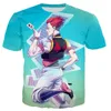 Erkek Tişörtler Hisoka Morow T Shirtler Erkekler/Kadınlar 3D Anime X Baskılı T-Shirt Moda Günlük Harajuku Street Giyim Modaya Üyeler