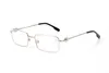 Zwarte zonnebrillen Lange Buckle -serie voor designer zonnebril heren met 52 mm zwart bruin helder lens goud zilveren metaal half randloze dames sportmerk bril