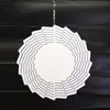 Sublimation Metal Wind Chime Heat Transfer White Blank Aluminum Wind Bell Double Side For Sublimating 10inch Diameter Christmas Tree Pendants 1mm Thickness A12